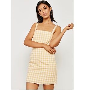 Forever 21 Yellow Plaid Mini Dress